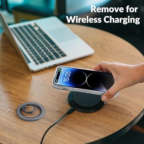Revolutionary Magnetic Phone Ring Holder for i Phone 12-16 – Enhanced Grip and 360° Flexibility – Black Translucent – Perfect for Mag Safe Cases and Wireless Charging Compatibility – Effortless One-Handed Texting, Hands-Free Video Watching, and Selfie Capturing – Ultimate Stability with Powerful Magnets – Ideal for Everyday Use and On-the-Go Convenience – Transform Your Smartphone Experience with Enhanced Control and Style – Not Suitable for Non-Mag Safe Cases – Elevate Your Mobile Accessory Game Today!