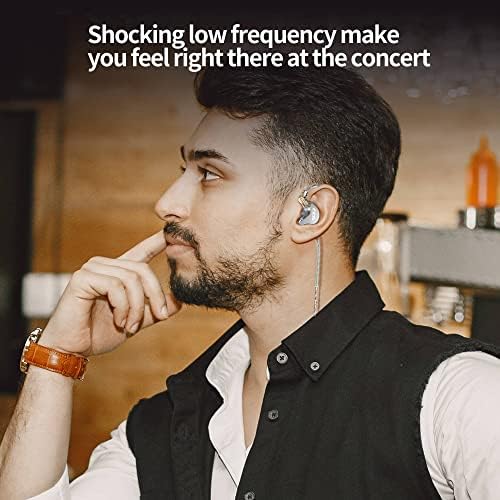 Premium CCA CRA In-Ear Monitor Earphones – Ultra-Thin Dynamic Driver for Superior Clarity & Deep Bass, Tangle-Free Removable Cord with Mic for Seamless Calls, Ergonomic Design for Extended Comfort & Compatibility Across Devices