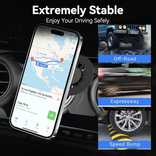 CLEC Premium Mag Safe Car Phone Mount for Mercedes-Benz GLC-Class (2016-2022) & C-Class (2015-2021) – Strong Magnetic Grip, Adjustable Viewing Angles, Seamless Compatibility for i Phone 16/15/14/13/12 Series & All Smartphones – Elevate Your Driving Experience with Enhanced Safety and Style