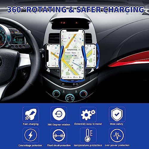 Effortless Power: 15 W Fast Wireless Car Charger Phone Mount with Auto-Clamping for All Android Devices – Sleek, Durable Design for Ultimate Convenience and Safety on the Road
