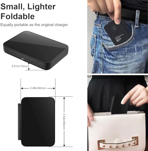 Miady 3-in-1 Magnetic Wireless Charging Station – Ultra-Fast 18 W Travel Charger for i Phone 15/14/13/12 Pro Max, Apple Watch Series Ultra/8/7/6/5/4/3/2/SE, and Air Pods 3/2 – Compact, Portable Design for Effortless Charging and Unmatched Device Compatibility