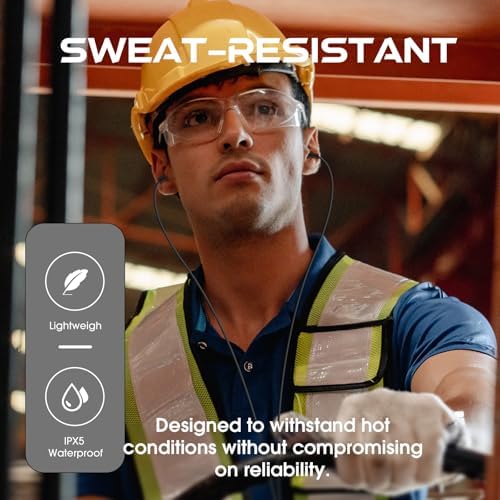 MIPEACE Professional Noise-Canceling Earbuds – Engineered for Comfort and Longevity in Industrial Settings – Sweatproof Design with Effortless Device Pairing and Immersive Acoustic Experience for Construction Workers