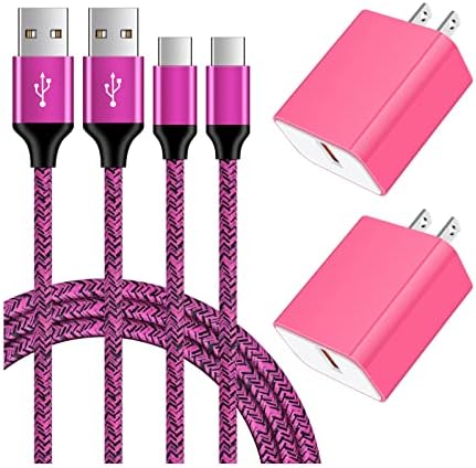 Rapid 18 W Quick Charge 3.0 Wall Charger for LG Devices – Ultra-Fast USB C Charging Solution with Two 6 FT Cables for Stylo, V, G Series, and Velvet – Compact, Safe, and Perfect for On-the-Go Power Needs