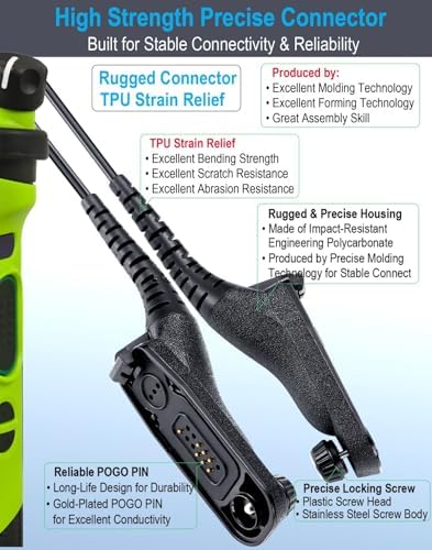 Professional-Grade Motorola Radio Earpiece – commountain APX 6000 & XPR 7550 Headset with Mic – Seamless Compatibility for APX 8000, 7000, XPR 7350 e Models – Lightweight, Ergonomic Design for All-Day Comfort – Superior Audio Clarity with Durable Acoustic Tube – Ideal for Security Personnel, Emergency Responders, and Event Coordinators – Hands-Free Convenience for Uninterrupted Workflow – Robust Construction for Reliable Use in Extreme Conditions