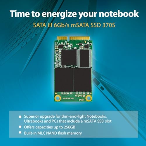 Elevate Your Computing Experience with Transcend 64 GB m SATA SSD – Ultra-Fast SATA III Solid State Drive for Ultrabooks, Desktops, and Tablets – Achieve Lightning Speeds Up to 530 MB/s with Reliable DRAM Cache & MLC Technology for Exceptional Performance and Seamless Compatibility