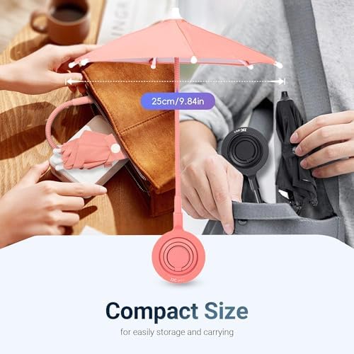 Innovative 360° Adjustable Double Magnetic Car Phone Umbrella – Chic Pink Anti-UV Shield with UPF 45+ Protection for Optimal Smartphone Sun Defense on Mag Safe Mounts – Essential Driving Accessory for Enhanced Visibility and Comfort