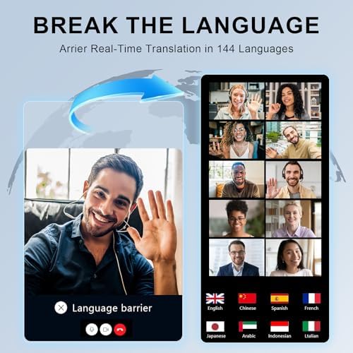 Revolutionize Your Communication with AI Translation Earbuds – Cutting-Edge Bluetooth Headset for Instant Language Translation in 144 Languages, Ideal for Global Travel, Professional Networking, and Language Acquisition – Exceptional Noise Cancellation and Seamless Device Compatibility for Ultimate Convenience