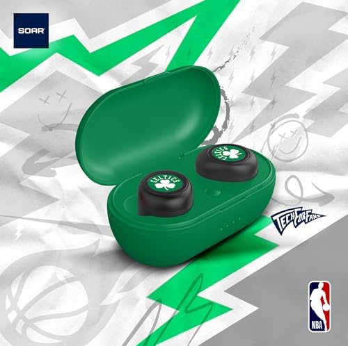 SOAR NBA True Wireless Earbuds V.2 – Elevate Your Audio Experience with State-of-the-Art Bluetooth 5.0, Exceptional Sound Quality, and Official NBA Branding for Ultimate Fan Engagement, Designed for Comfort and Hands-Free Convenience