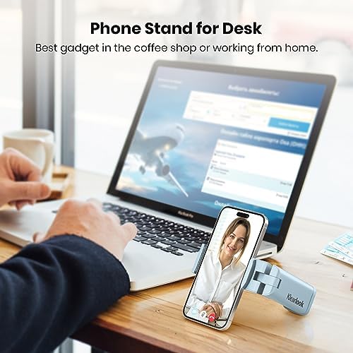 2 Pack Klearlook Universal Airplane Phone Holder – 360° Rotating Airplane Phone Mount for Travel, Desk & Flight Use | Handsfree Adjustable Phone Stand | Travel Essentials Accessories – Enhanced Compatibility and Speed