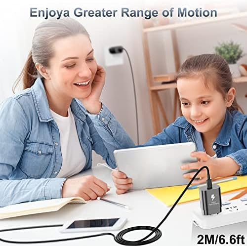 Super Fast 45 W USB-C Charger Cable Set – 2 Pack (6 ft & 10 ft) for Samsung Galaxy S25 Ultra, S24, S23, S22, Note 20 & More – Premium Durability, Versatile Lengths for Rapid Charging at Home or On-the-Go – Elevate Your Power Delivery Experience with Enhanced Compatibility and Long-Lasting Quality