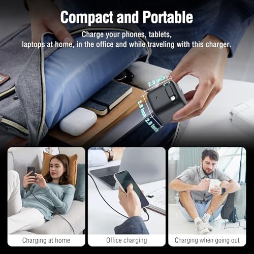 Revolutionary 35 W PD Retractable Charger for i Phone – Versatile Dual Type C Power Adapter with 31.5-Inch Cable | Fast Charging Solution for i Phone 14/13 Pro Max, i Pad, & Air Pods | Compact, Tangle-Free Design for Effortless On-the-Go Power Management