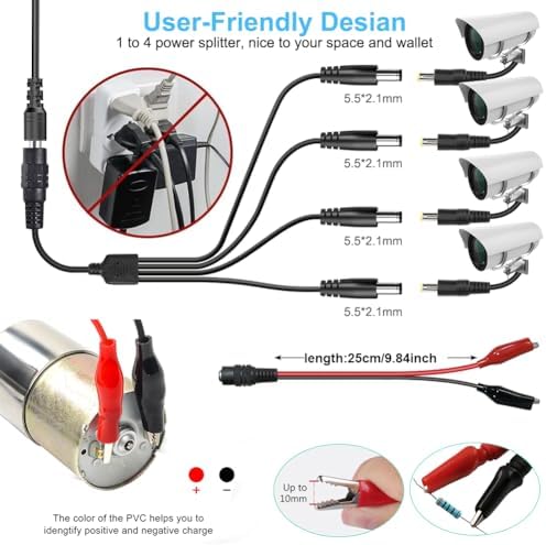 Versatile 72 W Adjustable AC/DC Power Adapter with 14 Interchangeable Tips – Universal Charger for 3 V-24 V Devices, Fast Charging Solution for Laptops, Routers, and Cameras, Compact and Durable Power Supply for Home and Office Use
