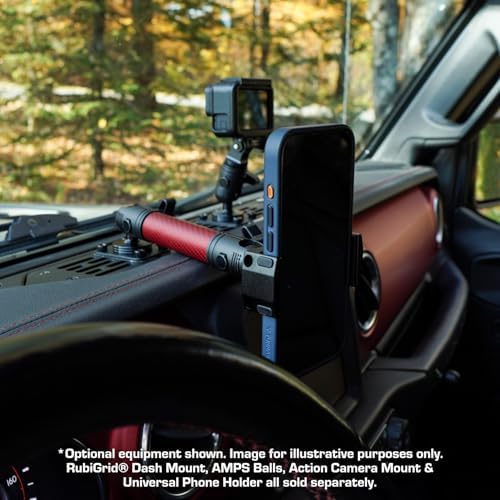 Revolutionary Bulletpoint Dash Mount with 5.9″ Adjustable Carbon Fiber Arm – Universal Compatibility for i Phone & Android Smartphones – 20 mm Ball Joint for Enhanced Stability and Safety – Ideal for Drivers Seeking Seamless Integration and Distraction-Free Navigation