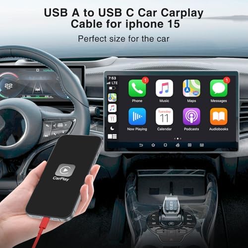 3-Pack Black [3.3FT+3.3FT+6FT] USB A to USB C Cable，USB to USB C Car Carplay Cable for iPhone 16 15 Pro Plus Pro Max，for iPad Pro/Air/Mini，for Samsung S24/S23/S22，for MacBook Pro/Air and More – Enhanced Compatibility and Speed