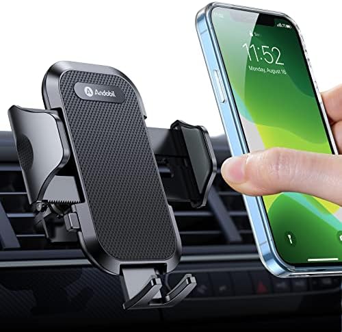 Upgrade Your Drive with the andobil 2025 Military-Grade Car Phone Holder Mount – Secure Vent Clip for i Phone 16/15/14/13/12 Pro Max & Samsung S25/S24 – Effortless One-Handed Operation, 360-Degree Rotation & Tool-Free Installation for Enhanced Navigation Safety