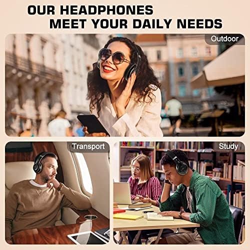 Ultimate Hi-Fi Over-Ear Wireless Bluetooth Headphones – Stylish Black & Gold Design with Built-In Microphone, FM Radio, and Foldable Portability for Superior Comfort and Enhanced Sound Experience