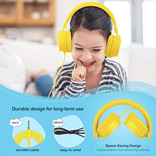Gorsun Pink Adjustable Kids Headphones – Lightweight Stereo Earphones for Toddlers, Customizable Fit for Growing Ears, Durable Design for Learning & Play, Ideal for All Devices, Protect Hearing with Volume Limiting Features