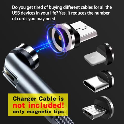Elevate Your Charging Efficiency with 12-Piece Micro USB Magnetic Tips – Seamless Compatibility for 1 Pin Cables, Fast Charging, and Convenient Removal Tool Included