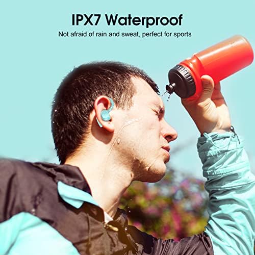 Rose Gold Bluetooth 5.3 Wireless Earbuds – Experience Premium Hi-Fi Stereo Sound with 30 Hours Playtime, Secure In-Ear Hooks for Active Lifestyles, and Dual LED Battery Indicator – Ideal for Sports, Hands-Free Calls, and Fast Type-C Charging – Upgrade Your Sound Journey Now!