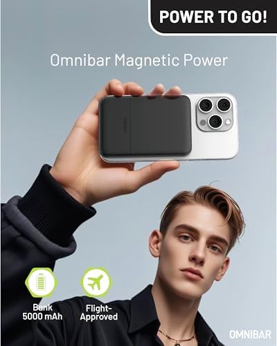 Ultra-Slim Magnetic Power Bank – 5000 m Ah Wireless Charger for i Phone 16 Series with 20 W Fast Charging and USB-C Cable, Stylish Purple Design for Effortless Portability and Enhanced Compatibility