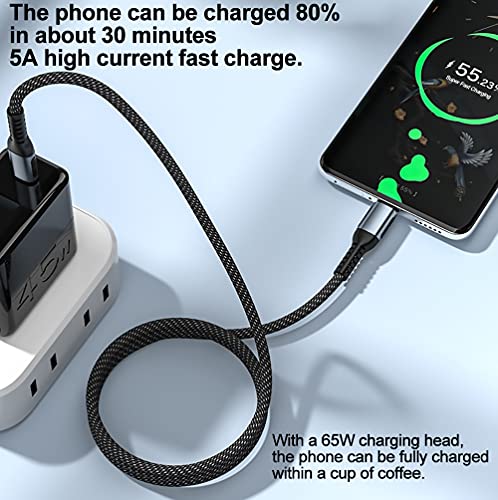 Ultimate 100 W Type-C Fast Charging Cable – 2 m Durable Braided USB C Line for Rapid Power Delivery & High-Speed Data Transfer | Adaptive Compatibility for Laptops, Smartphones & Tablets | Long-Lasting Performance & Flexibility