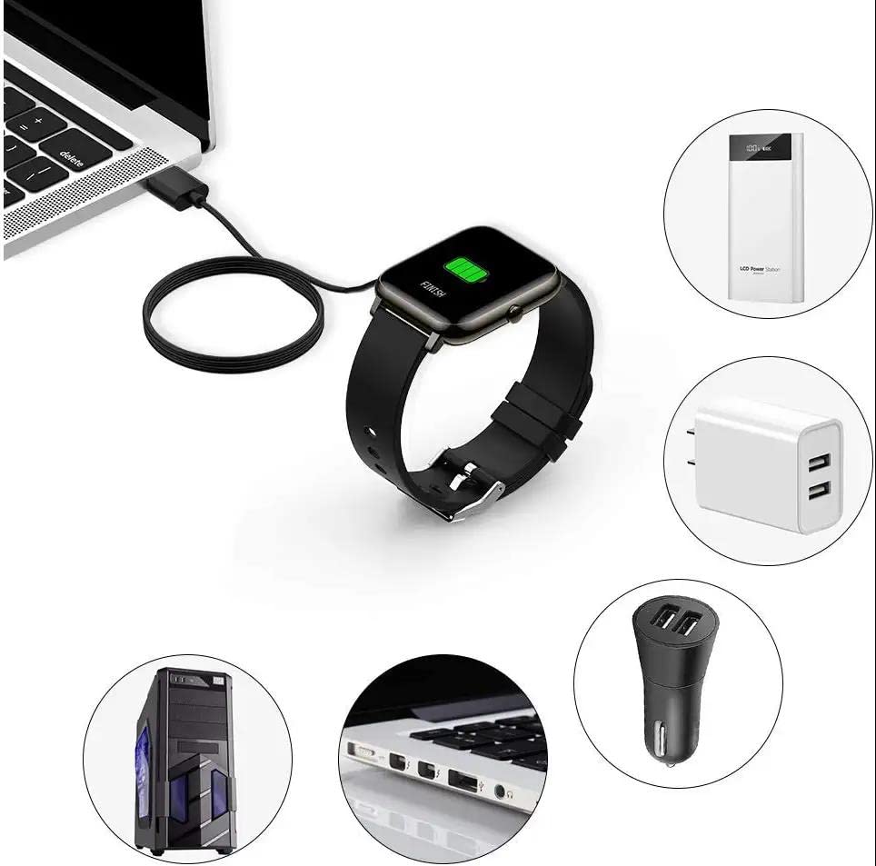 Universal Magnetic Smart Watch Charging Cable – 2 Pack High-Speed Charger for All Smartwatch Brands with 7.62 mm Pin Spacing – Durable, Efficient Power Solution for Seamless Connectivity and Enhanced Performance