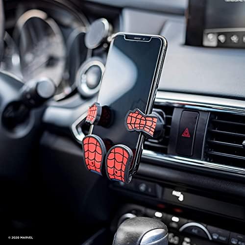 Marvel Spiderman Hug Buddy Adjustable Air Vent Smartphone Holder – Universal Car Mount for i Phone, Samsung Galaxy, LG & More – Secure & Stylish Phone Accessory for Safe Driving & Easy Navigation