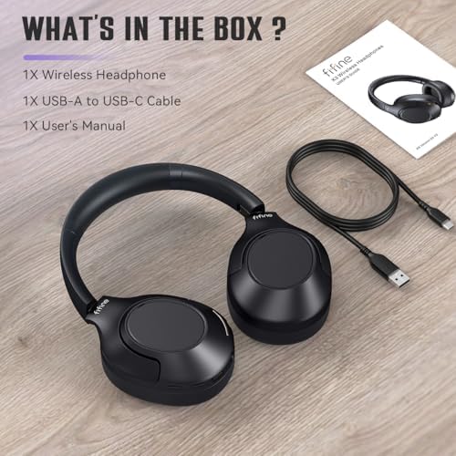 FIFINE X3 Bluetooth Over-Ear Headphones with Enhanced Noise Cancellation – 65-Hour Battery Life for Ultimate Listening Freedom – Ultra-Soft Cushions Perfect for Music, Gaming, and Travel – Compatible with i Phone, Android, and Tablets – Immerse Yourself in Superior Sound Quality