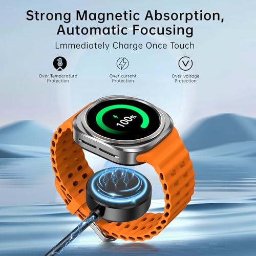 Revolutionize Your Charging Routine with the 25 W Dual USB-C Fast Charger for Samsung Galaxy Devices – Effortlessly Powers Galaxy Watch Series 1-7, Galaxy S21-S25, and Buds – 3.9 ft Flexible Cable for Maximum Portability and Quick Efficiency