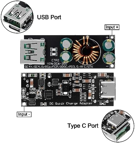 Premium 4-Pack USB Type-C Fast Charge Power Module | 60 W PD 3.0 & QC4.0 Adapter for Superior DC to USB Conversion | Versatile Step-Down Buck Boost Converter for 12 V & 24 V Systems | Unmatched Efficiency, Compatibility, and Reliability for Mobile Devices on the Go