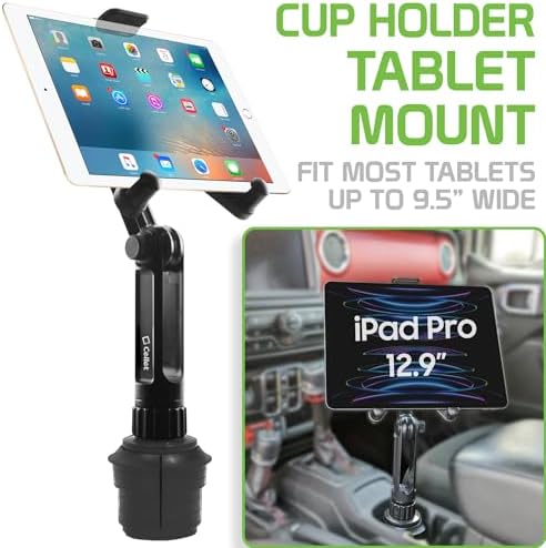 Revolutionary Car Cup Holder Phone Mount with Integrated Snack Tray – Ultimate Compatibility for i Phone, Samsung Galaxy, LG, Moto & Google Pixel – Hands-Free Convenience & 360-Degree Rotation for Safe Driving Enjoyment