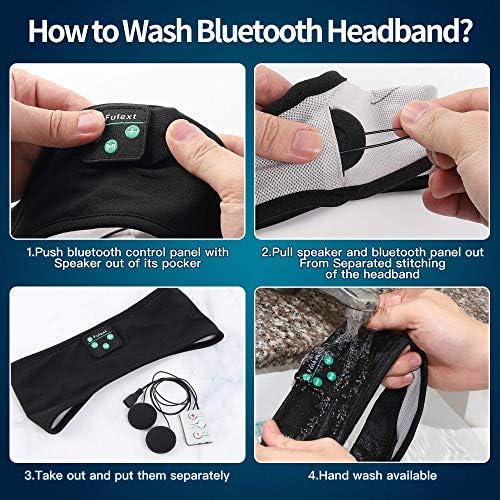 Fulext Bluetooth Sleep Headphones Headband – Ultimate Comfort for Side Sleepers, Thin HD Stereo Sound Quality – Ideal for Insomnia Relief and Travel Convenience – Perfect Gift for Men and Women – Enhanced Compatibility, Long-Lasting Battery Life for All Night Relaxation
