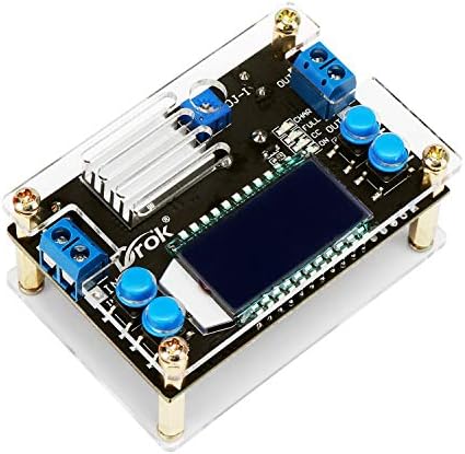 DROK Ultra-Adjustable DC Buck Converter – Precision Power Supply with 1.2 V-32 V Output and 12 A Capacity, Ideal for Solar Energy Systems, RV Applications, and Golf Cart Energy Management – LCD Display for Real-Time Voltage Monitoring and Dual Mode Operation
