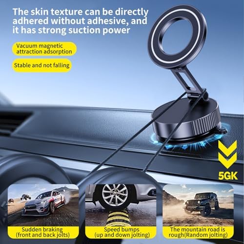 Ultimate 360° Magnetic Phone Holder for Car & Gym: Unmatched 89+ lbs Suction Power & 2800 gf Grip for Hands-Free Navigation – Perfect Fit for Mag Safe i Phone 16/15/14/13/12 – Versatile Design for Smooth Transition from Vehicle to Workout or Shower
