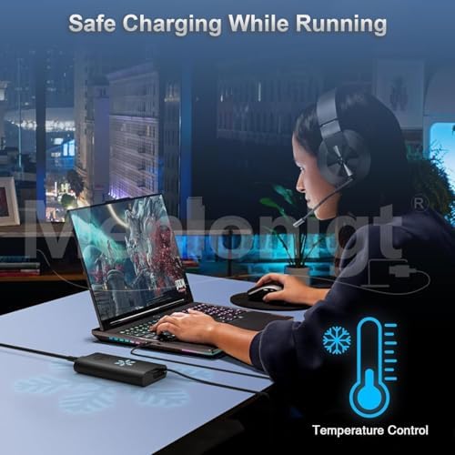 2025 Dell 130 W USB-C Laptop Charger – High-Efficiency Slim AC Power Adapter for XPS 15, Precision 5550, Latitude Series – Fast Charging with Gan Technology, Wide Compatibility with Multiple Dell Models – Reliable & Safe Power Supply Solution