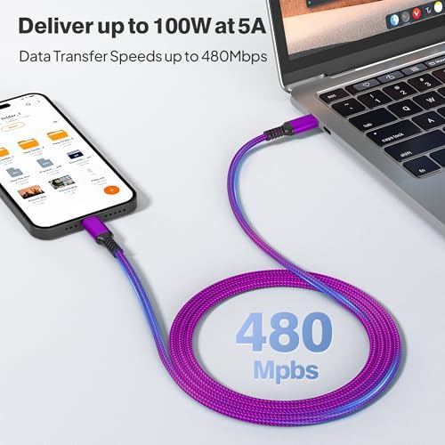Elevate Your Charging Game with Elebase i Phone 16 Pro Max 3-Pack Charging Cables – 3.3 FT, 6.6 FT, 10 FT USB-C to USB-C Fast Charger for i Phone 16, Mac Book, Air Pods 4, i Pad Air 5/Mini 6, Samsung Galaxy S25/S24/S23 Ultra – Unmatched Durability & 100 W Rapid Power Delivery for Home, Office, and Travel Use