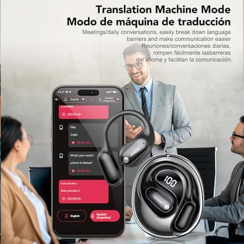 Elevate Your Global Communication with MINISO MS190 AI Translation Earbuds – Cutting-Edge 3-in-1 Multilingual Headphones Featuring Real-Time Translation in 135 Languages, Ideal for Travelers and Professionals, Compatible with i OS & Android Devices, Designed for Comfort with Noise Cancellation for Clear Sound Quality and Extended Use