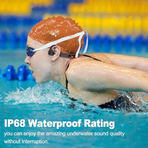 Advanced Bone Conduction Wireless Headphones – IPX7 Waterproof Earbuds with Bluetooth 5.3 for Active Athletes – 10-Hour Playtime, Built-in Mic, Ideal for Running, Cycling, and Hiking – Experience Sound Without Isolation