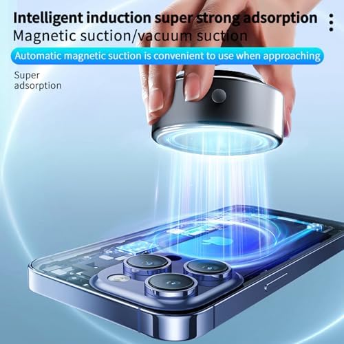 Silver Magnetic Wireless Car Charger & Phone Mount – Versatile Fast Charging Holder with Strong Vacuum Suction for Cars, Gyms, & Showers – Effortless Device Alignment & Clutter-Free Experience
