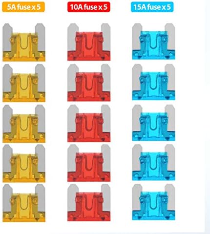 Jtron 12 V Add-a-Circuit Fuse Tap Adapter – 3.3 ft 18 AWG Power Cable with Premium Fuse Holder for Reliable Automotive Device Connectivity and Safety Solutions