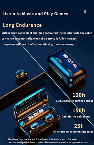 Revolutionary Bluetooth 5.3 True Wireless Earbuds – IP7 Waterproof Sport Headphones with Touch Control and Integrated Microphone, 2024 Edition Featuring LED Battery Indicator for Uninterrupted Sound, Ideal for Fitness Enthusiasts and Daily Use