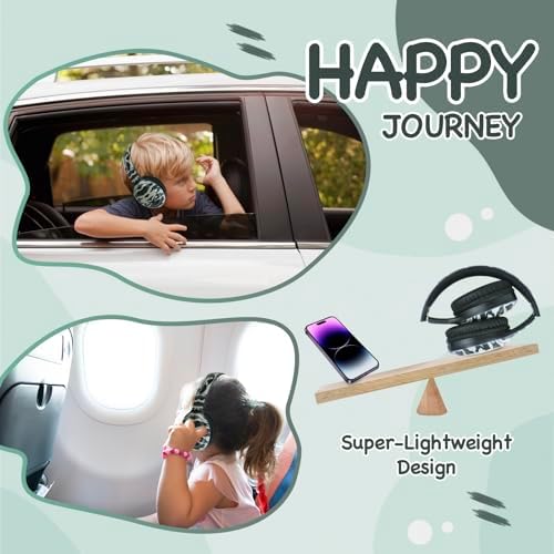 Advanced Bluetooth 5.3 Over-Ear Kids Headphones – Foldable Wireless Design with HD Sound, Built-In Microphone, and Safe Volume Control for Music, Gaming, and Movies – Universal Compatibility with Smartphones & Tablets (Black)