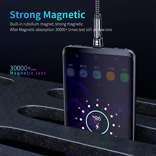 Ultimate 7-Pack LED Magnetic USB C Charging Cables – High-Speed 3-in-1 Solution for Micro USB, Type C & i Products – Versatile Lengths (1.6 ft to 10 ft) for Home, Office & Travel – Enhanced Charging with Illuminated Status Indicator – Simplify Your Tech Life Today!
