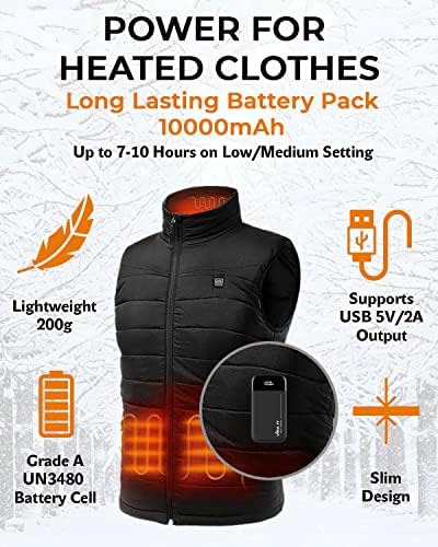 Ultimate 10,000 m Ah Power Bank for Heated Jackets & Accessories – Vida IT Ultra-Fast Charging USB-C Portable Charger with LED Display for i Phone & Samsung – Reliable Battery Pack for Cold Weather Adventures