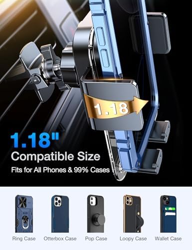 AKESEPE [Thick Cases Friendly [85+LBS Strongest Suction] Phone Holders for Your Car 2025 Upgraded Car Phone Holder Mount Truck Stand for Dashboard Windshield Vent for iPhone Samsung All Phones – Enhanced Compatibility and Speed