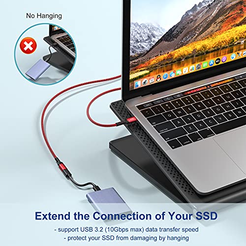 USB-C Extension Cable 3 ft – High-Speed 100 W Fast Charging & 10 Gbps Data Transfer, 4 K Display Compatibility – Ideal for i Phone 16, i Pad, Mac Book, & Dell – 2-Pack Black for Enhanced Connectivity & Versatile Use