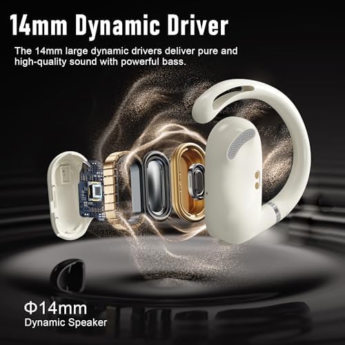 ZIPFORCE Open-Ear True Wireless Earbuds – Ultra-Comfortable Bluetooth 5.4 Headphones with 4-Mic ENC for Superior Call Clarity, IPX6 Waterproof Sports Earbuds in Eye-Catching Yellow – Perfect for Active Lifestyles and Dynamic Listening Adventures