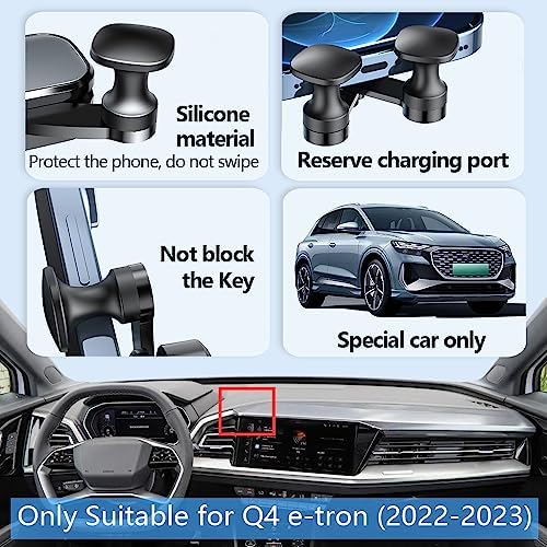 Ultimate Audi Q4 Etron 2022-2024 Car Phone Holder Mount – 360-Degree Rotating Smartphone Bracket for Enhanced Safety and Convenience in Sportback Interiors – Durable Gravity Design, Effortless Installation, and Universal Compatibility for All Mobile Devices