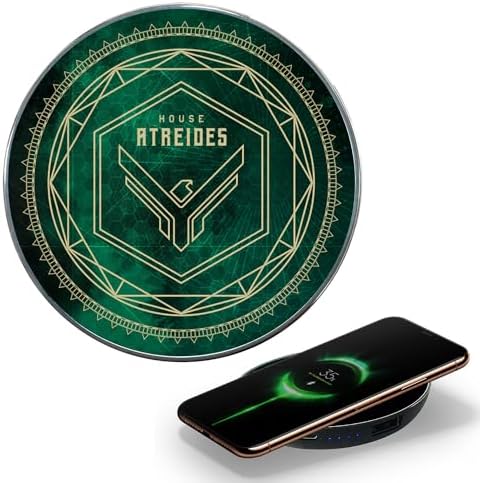 Star Trek Illuminating Wireless Charger & Backup Battery Pack – Sci-Fi Inspired Portable Phone Charger with Light-Up Transporter Pad Logo for Enhanced Compatibility and Fast Charging – Ultimate Gift for Star Trek Fans and Tech Enthusiasts