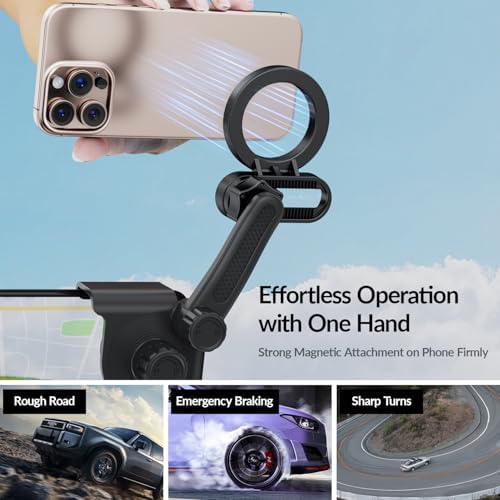 SOOPII Magnetic Phone Mount for Tesla Model 3/Y – Ultimate Hands-Free Mag Safe Holder for i Phone 16/15 & All Smartphones – Enhanced Stability, Quick Charging & Effortless Installation for Safer Driving Experience